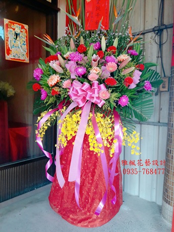 田中鎮花店，觀世音菩薩佛誕送花柱永靖鄉花店