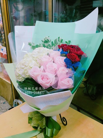 水林花店，繡球花束和美花店